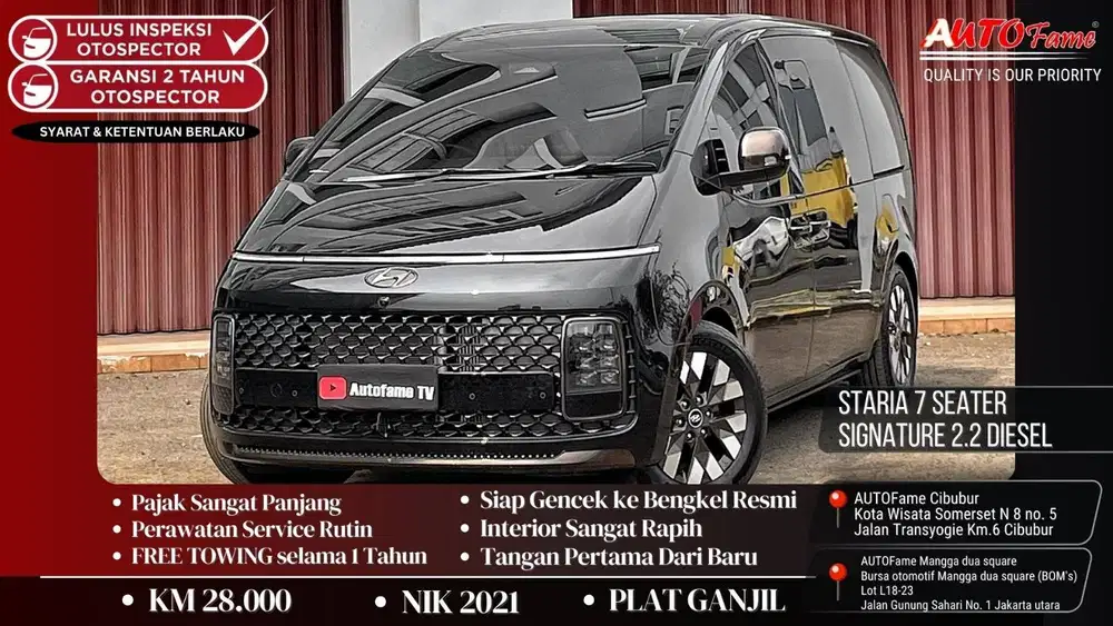 Hyundai Staria 7 Seater Signature 2.2 Diesel NIK 2021