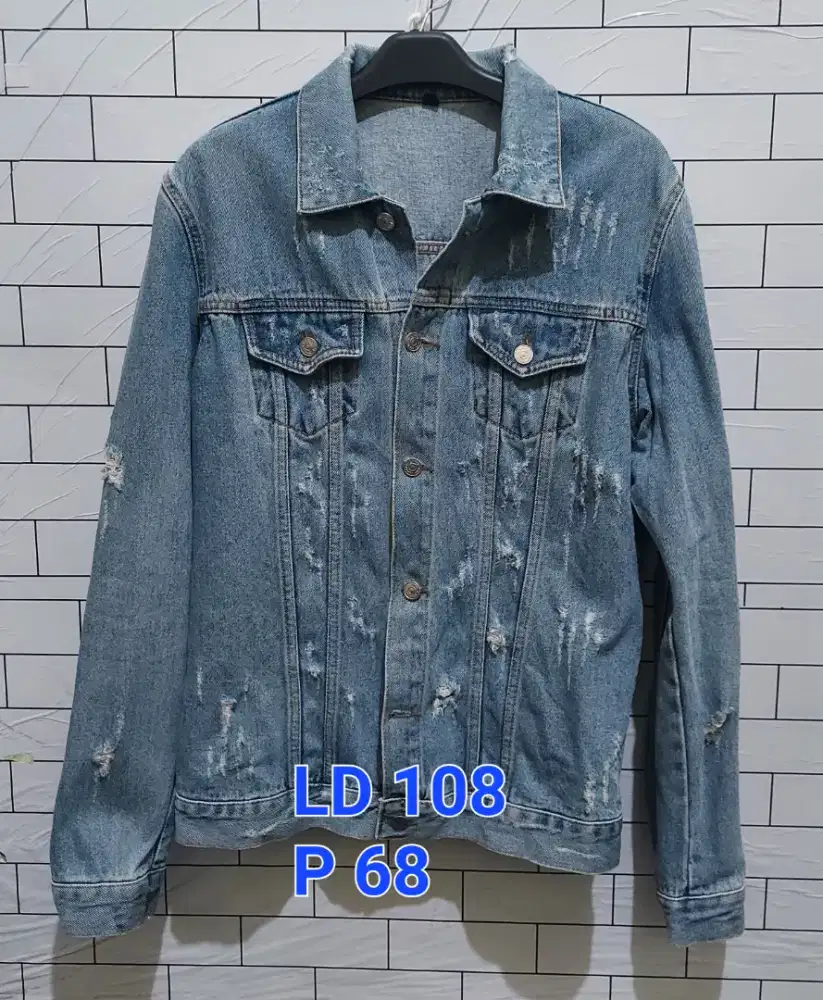 Jaket denim jaket jeans model sobek sz L
