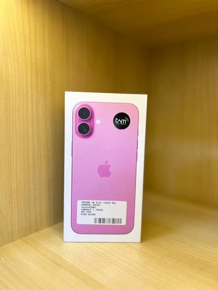 iPhone 16 plus pink 128 garansi resmi new