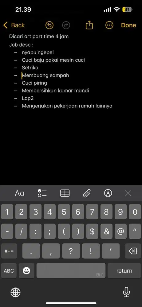 Dicari art part time