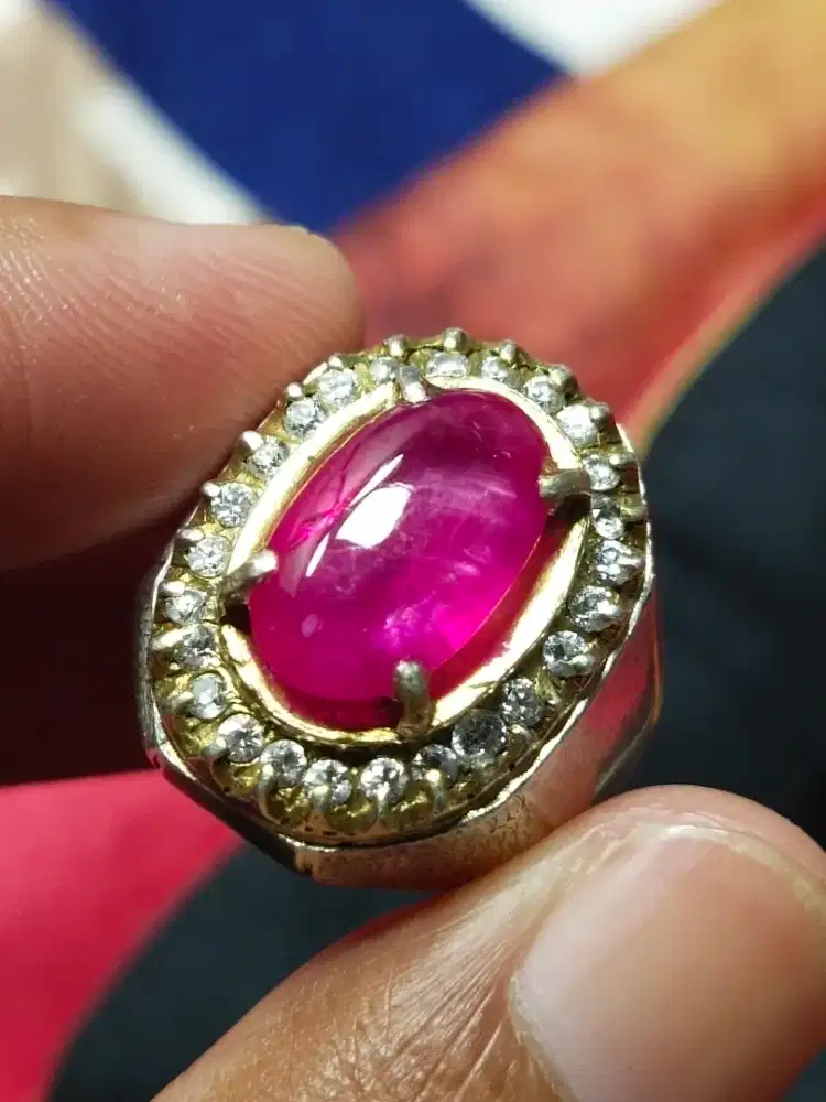 Ruby ring perak