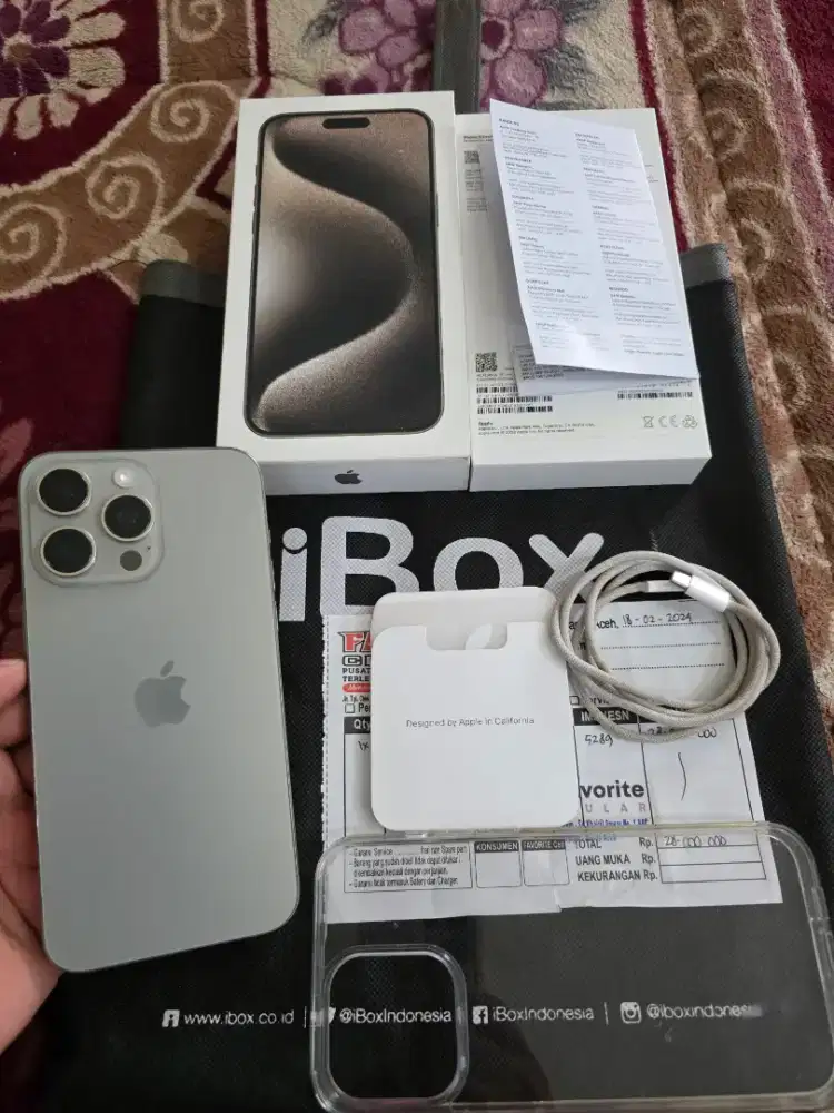 iphone 15 pro max 512gb resmi iBox,mulus like new,fulset original
