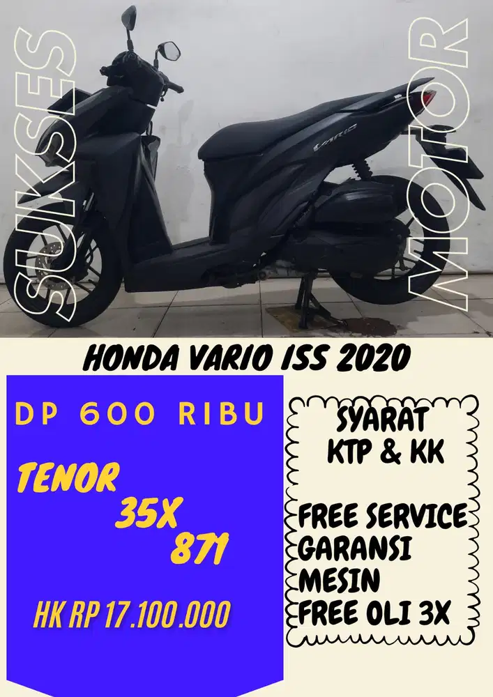 DP MURAH HONDA VARIO 125 ISS 2020 DP 900 RIBU BISA CASH/KREDIT