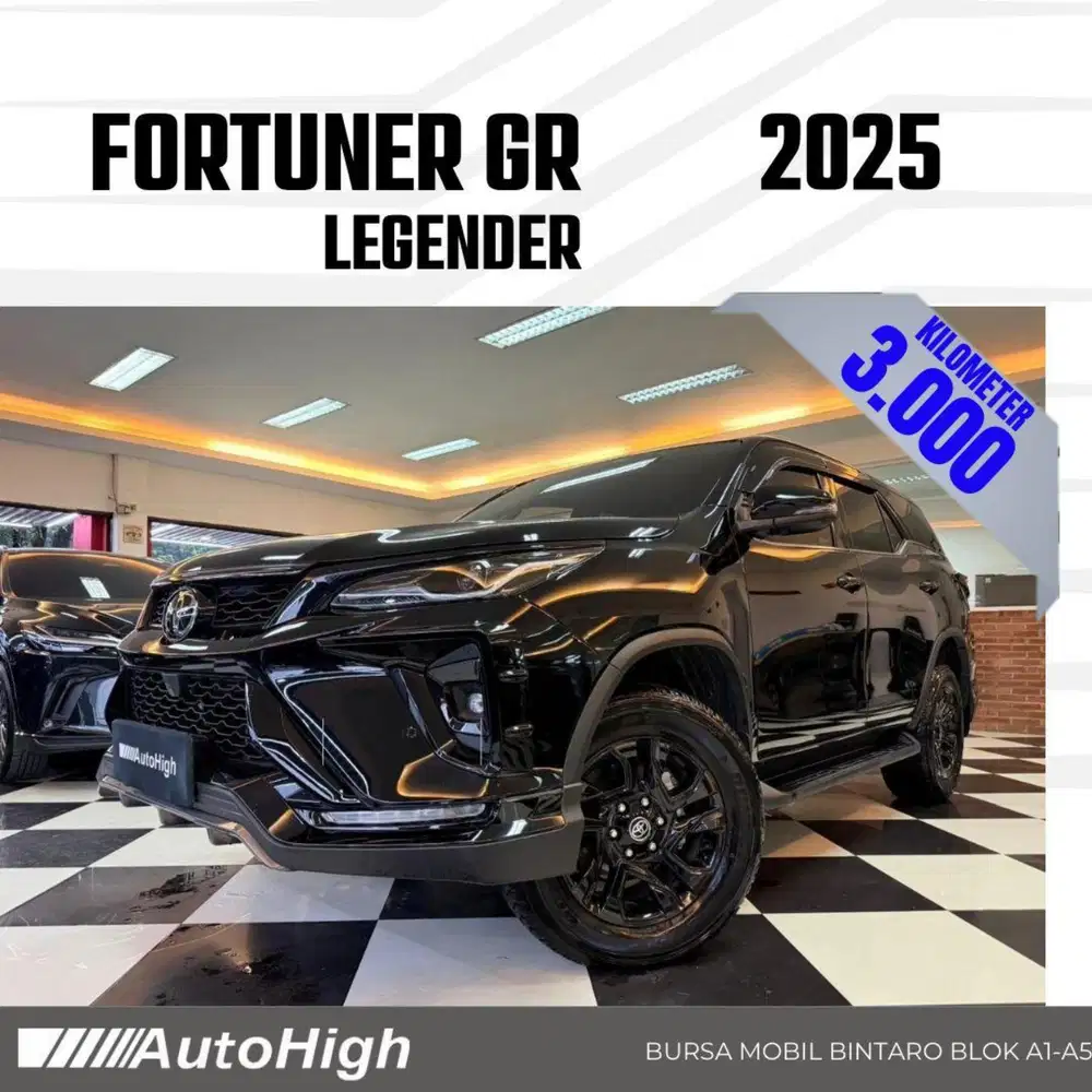 DP10% [Km3.000] Fortuner VRZ GR Legender 2025 Black Reg 2023 #AUTOHIGH