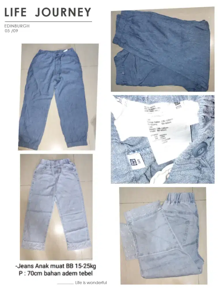 Jeans Anak umur 8-10th muat BB 15-28kg