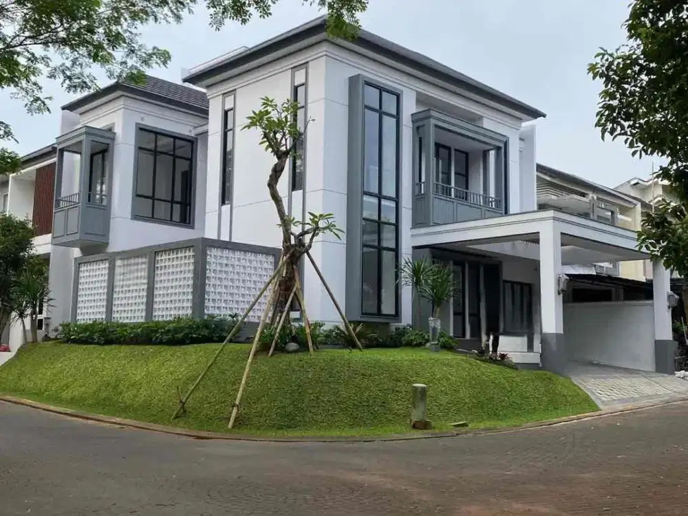 Rumah Baru American Modern Huk Mewah Hadap Selatan di De Latinos BSD City