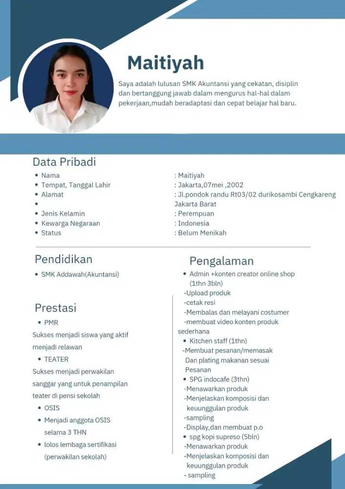 Menerima peng rekrutan/mencari pekerjaan sesuai kualifikasi