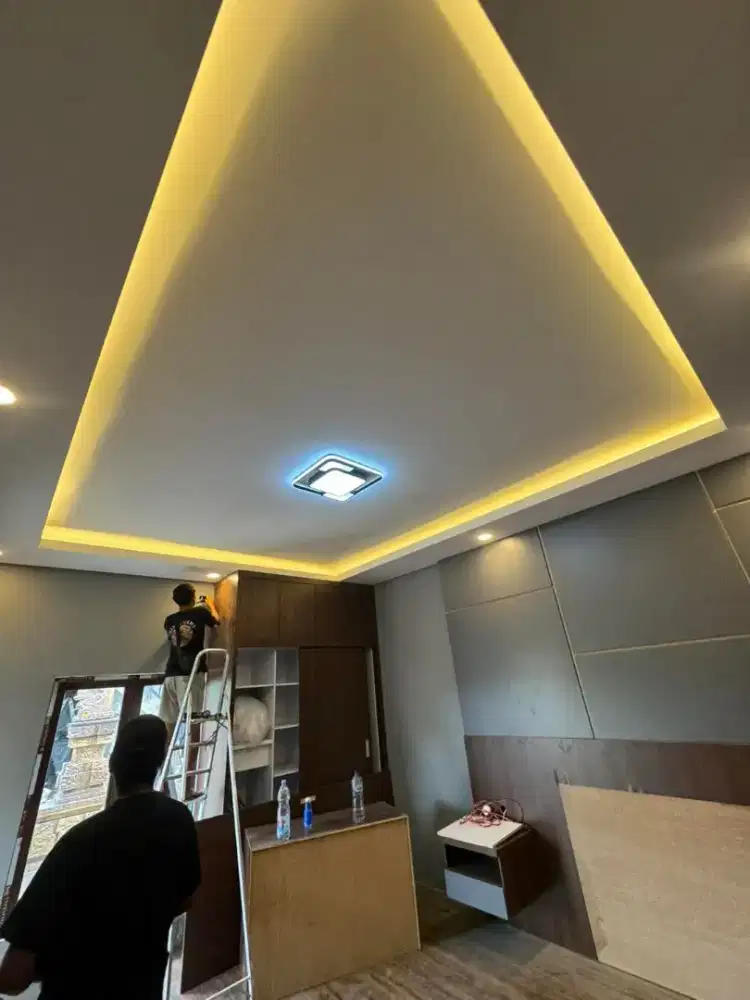 Plapon pvc murah list pigura terpasang