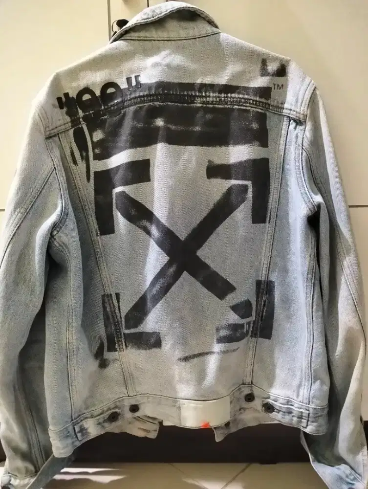 Off-White - Size S - Impressionism  Slim Denim Jacket (ORI)