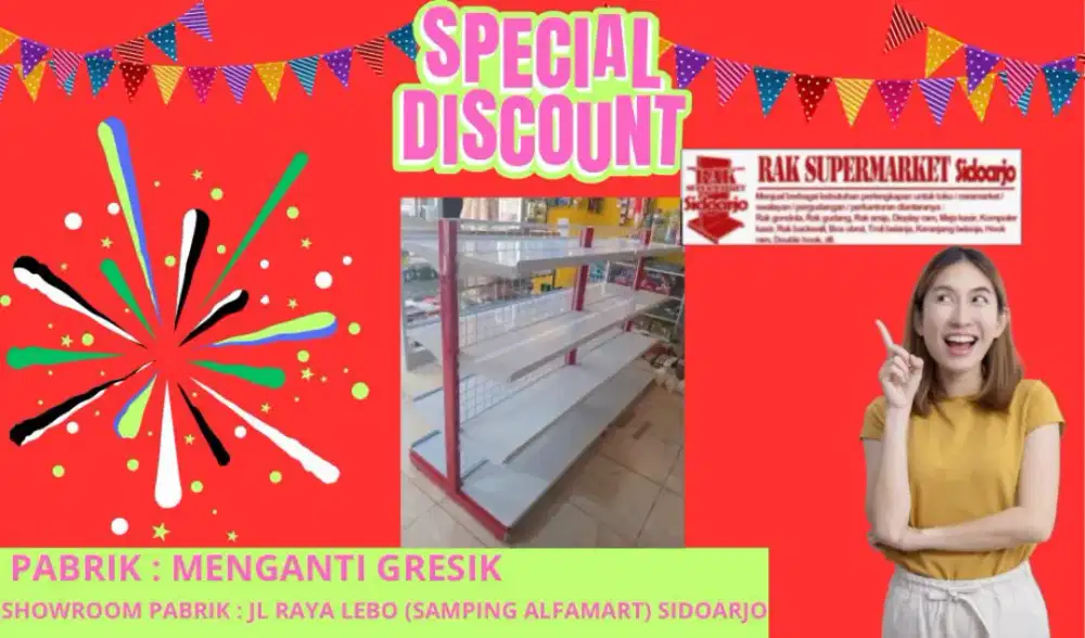 Rak minimarket gondrola dobel