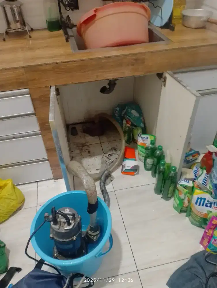 Pendorongan wastapel mampet