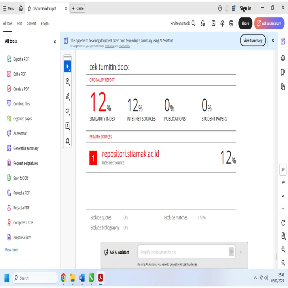 Akun Turnitin No repository murah