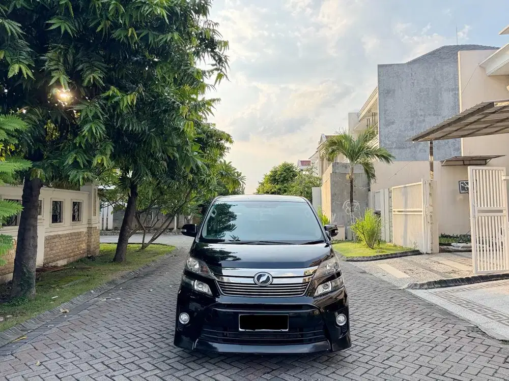 Toyota Vellfire 2.4 ZG Audioless 2012 Hitam Facelift Plat N