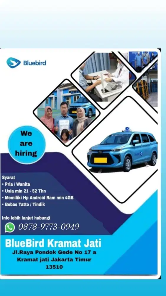 LOWONGAN PENGEMUDI BLUEBIRD CIPAYUNG