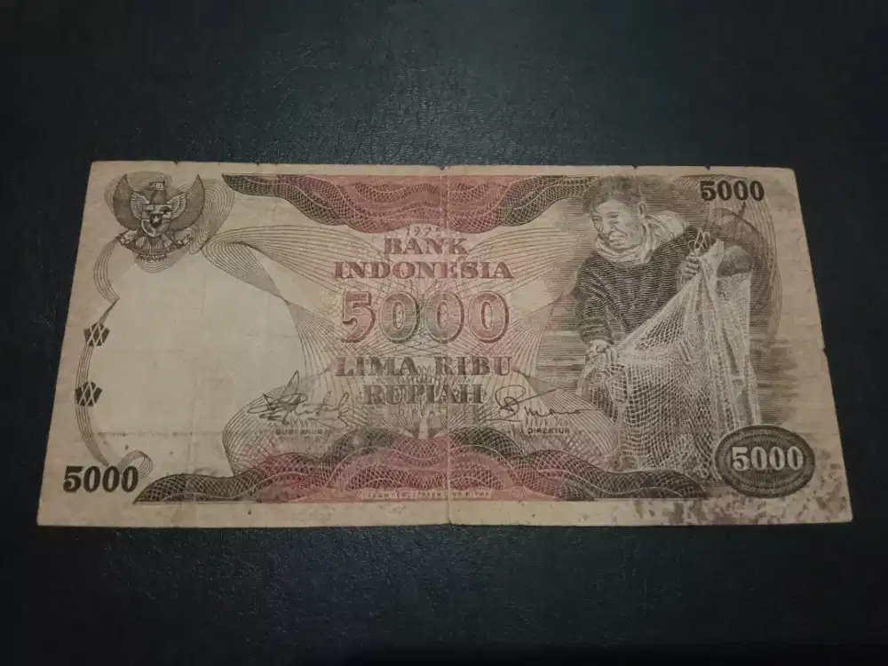 Uang Kertas lawas, antik seri penjala Ikan vf cisculated