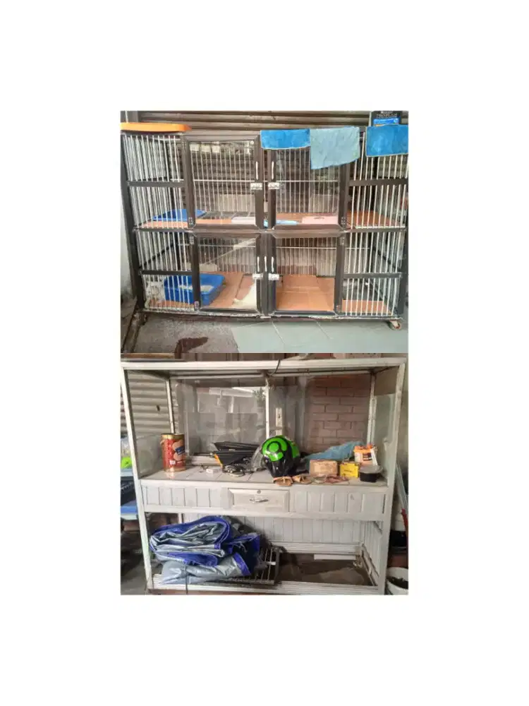 Jual butuh Kandang kucing & etalase alumunium