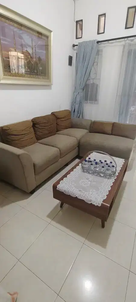 Sofa L-set ruang tamu