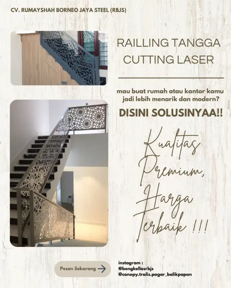RAILING TANGGA KEKINIAN HARGA TERJANGKAU