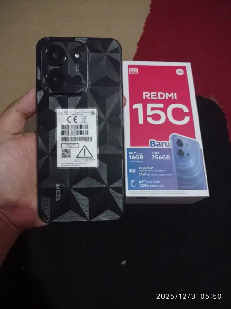 BISMILLAH REDMI 15C RAM 8/256 FULSET MULUS