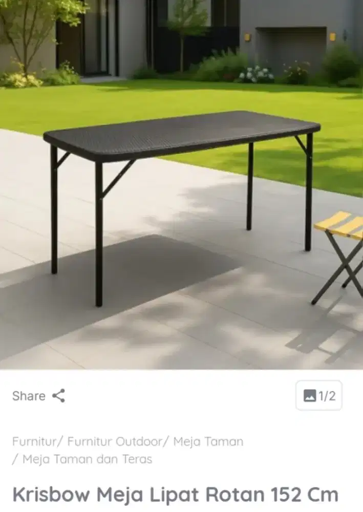 Krisbow meja lipat