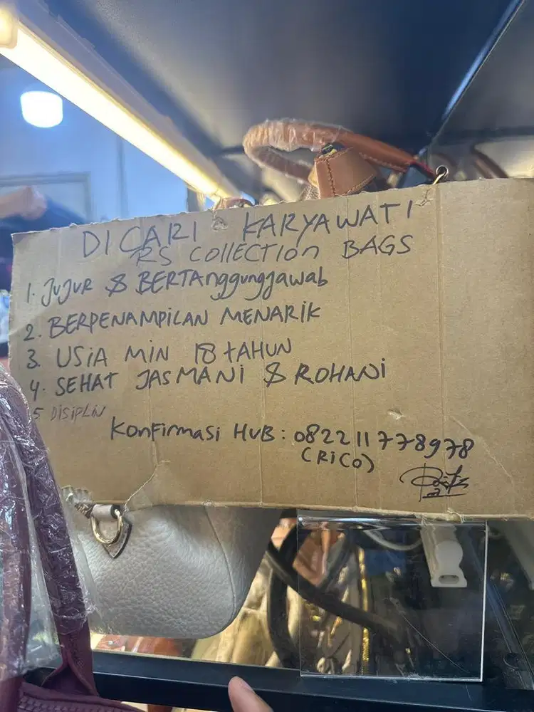 DI CARI KARYAWATI BERPENGALAMAN