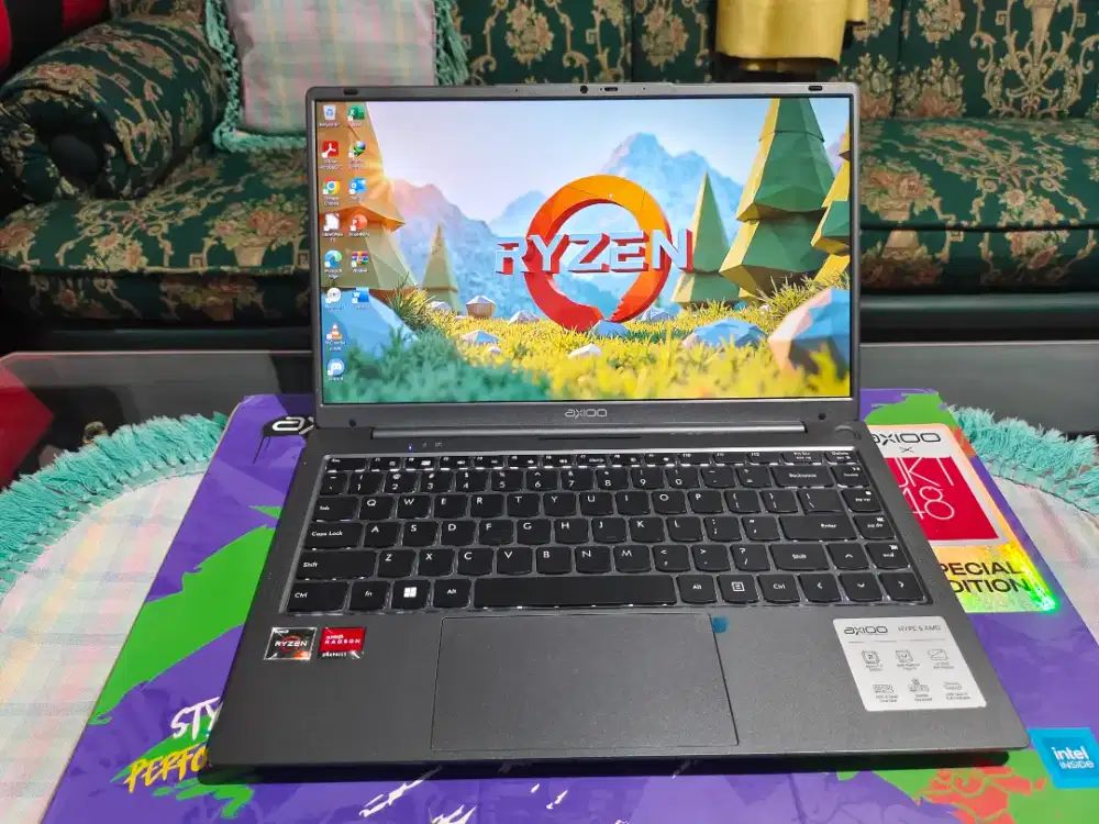 Laptop axioo hype 5 ryzen 5 3500 8/256 vga radeon 2gb fhd ips key BL
