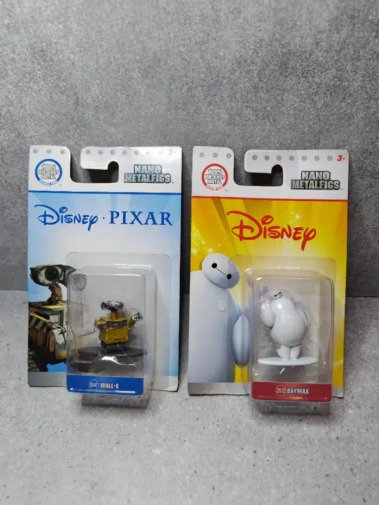 Jada Nano Metalfigs Baymax Wall-E Robot Mini Figure Diecast Mainan
