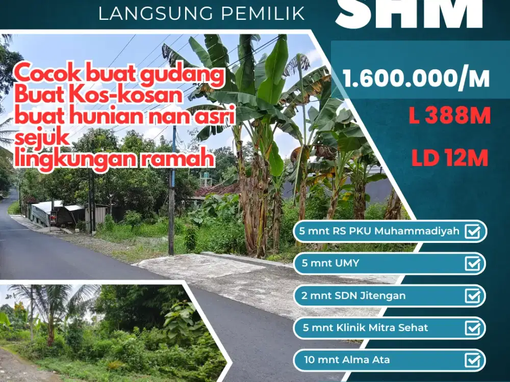 Tanah Strategis Cocok Buat Hunian Maupun Gudang