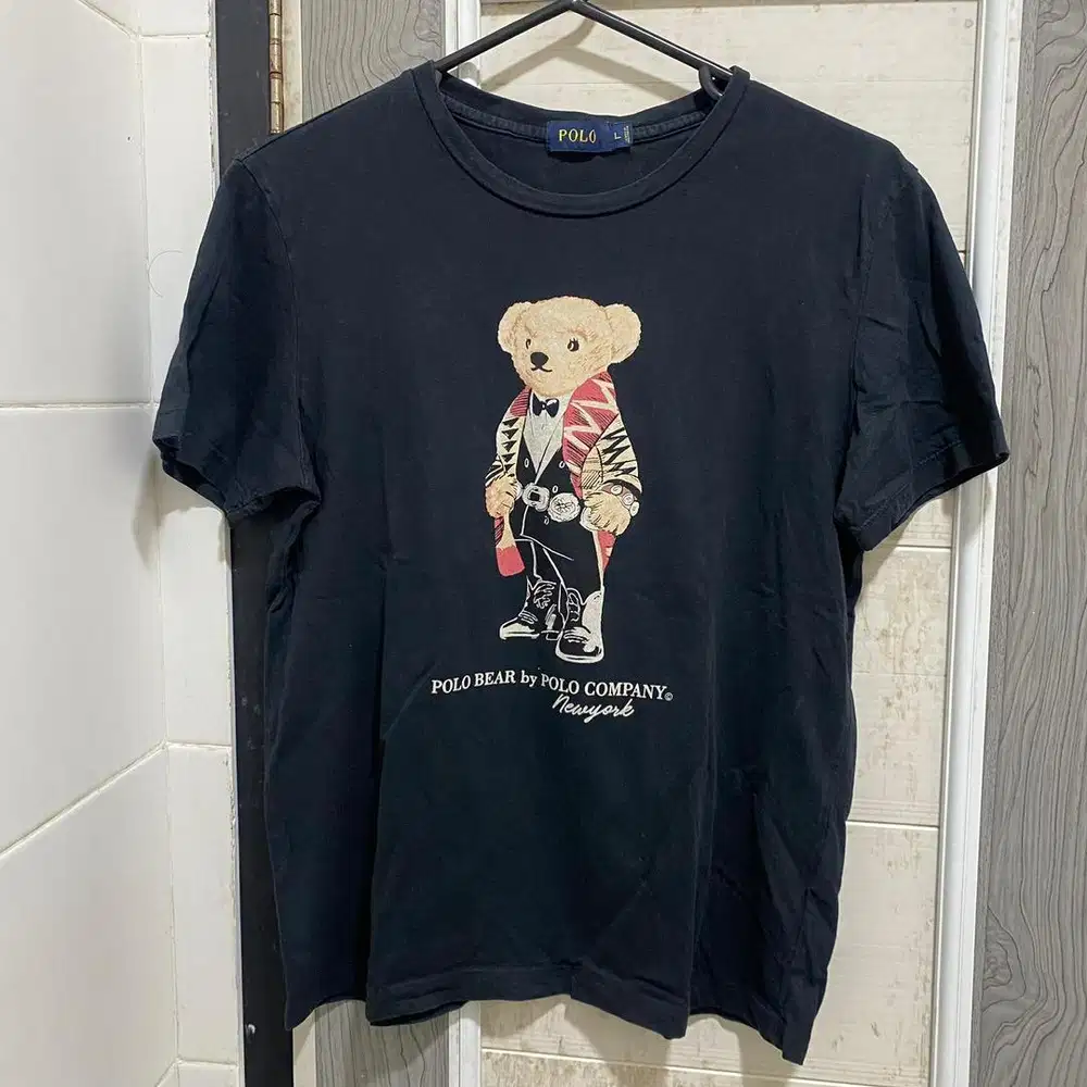 Kaos Polo Ralph Lauren Bear Original Black