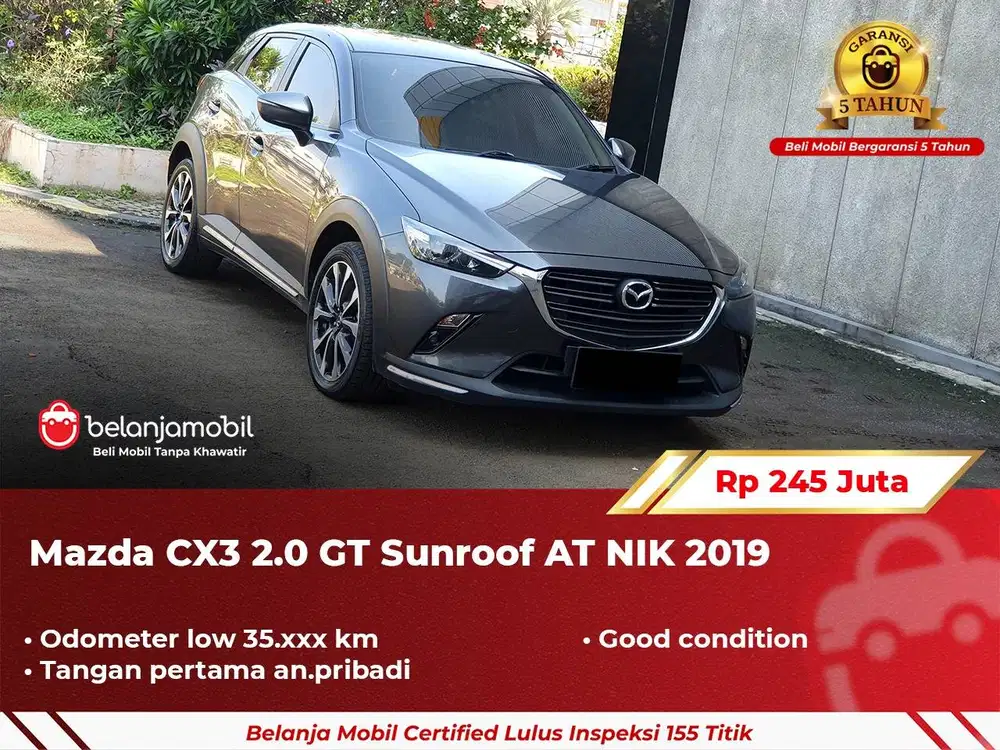 [ GARANSI 5TH ] Mazda CX-3 CX3 2.0 GT Grand Touring Grey 2019 2020 Abu
