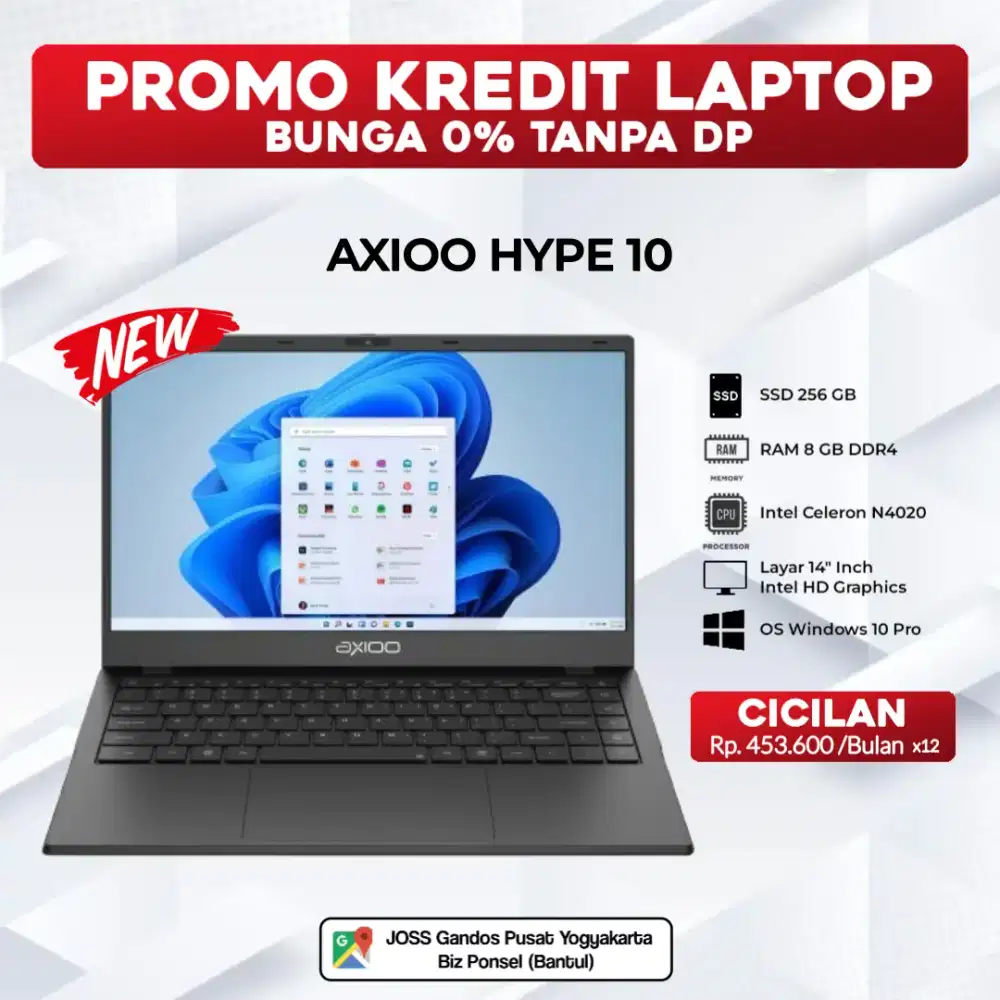 PROMO KREDIT CICILAN LAPTOP AXIOO HYPE 10 TANPA DP
