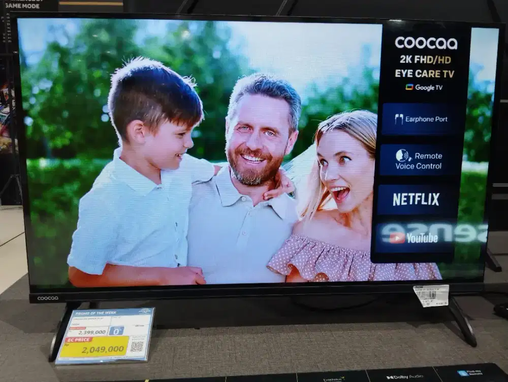 LED TV Coocaa Z66 eyecare Google TV 32 inch IDR 2.399K