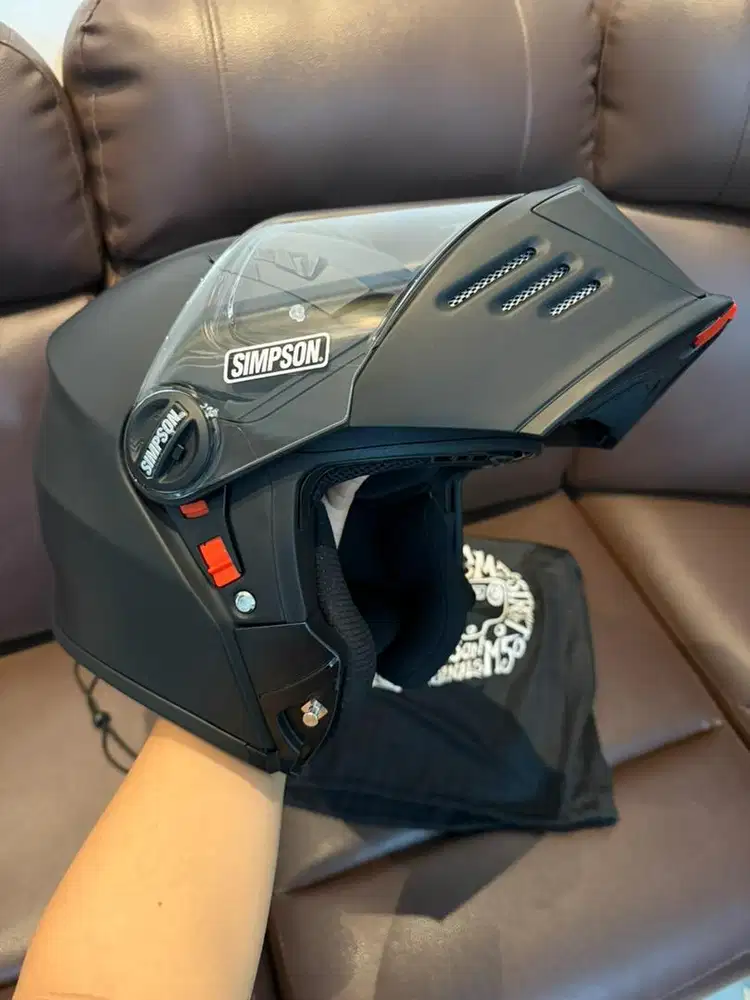 Helm simpson darksome black matte size XL