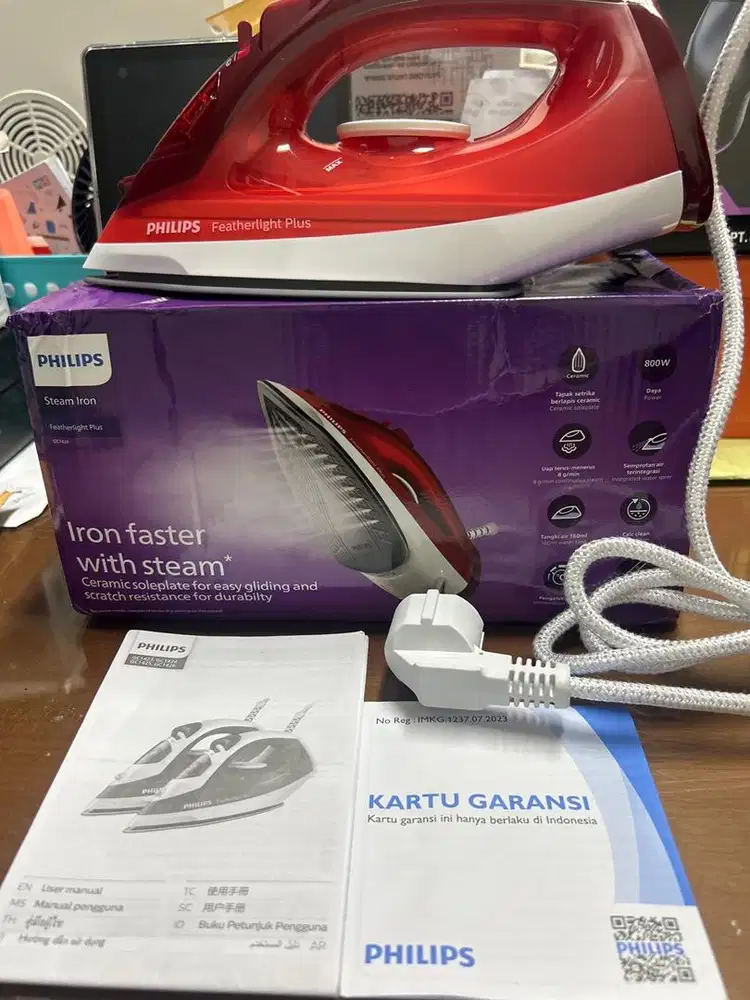 Seterika philips stran iron faster GC1424/45