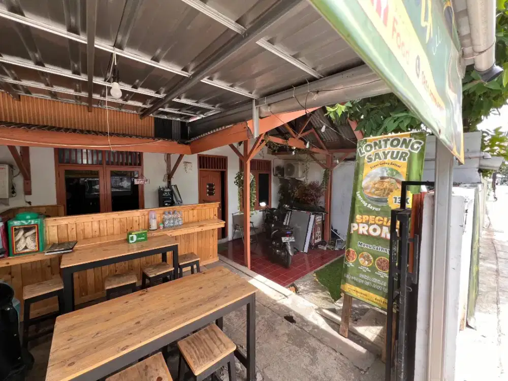 Jual meja Warkop meja cafe bekas panjang 277 cm