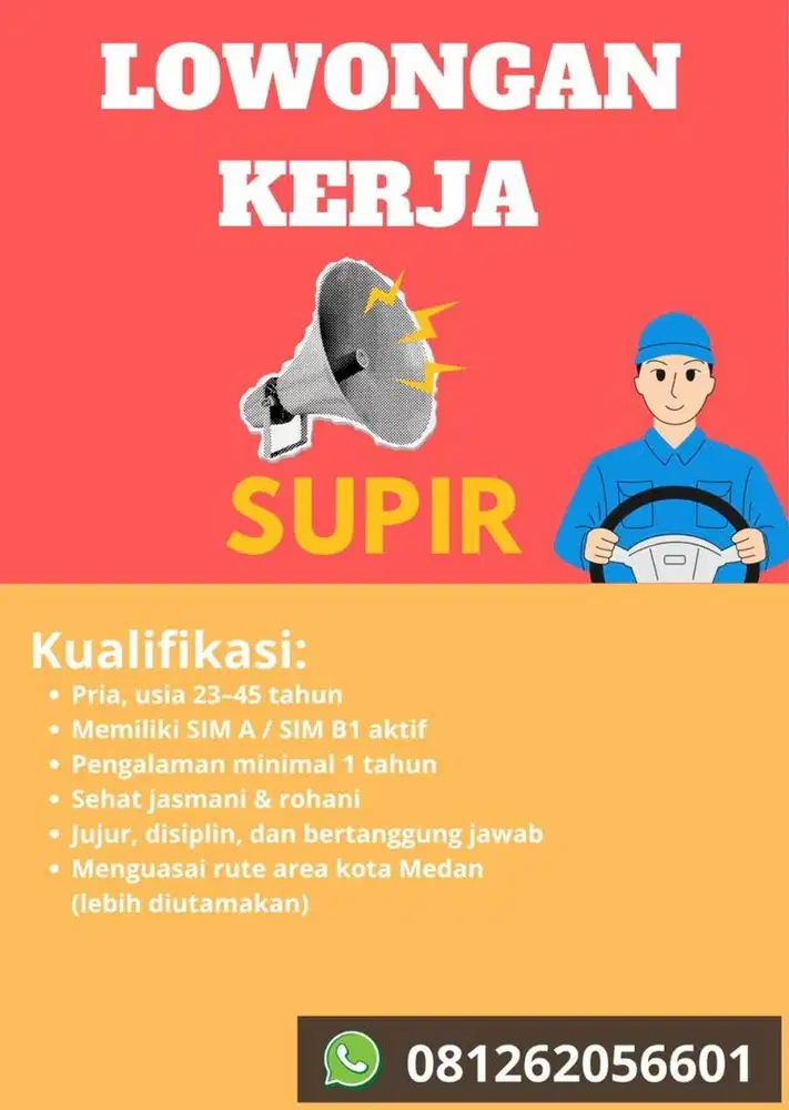 Supir mobil memiliki sim A