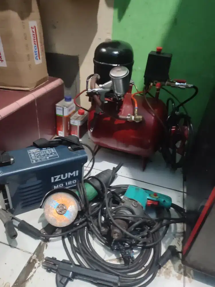 Perbaikan pagar teralis besi.las listrik