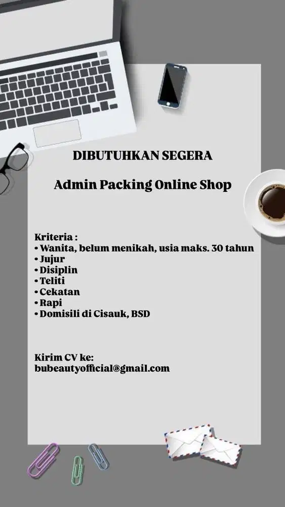 Admin Packing dan Bazaar OL Shop