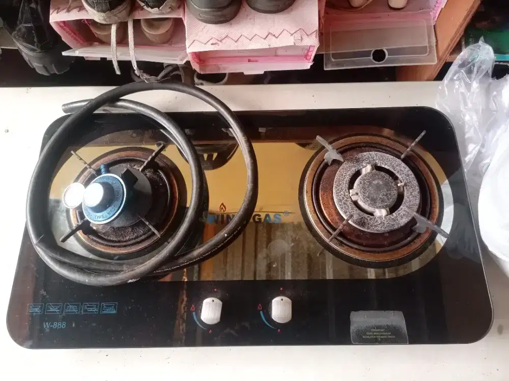 Kompor tempered glass WINN GAS W- 888 2tungku