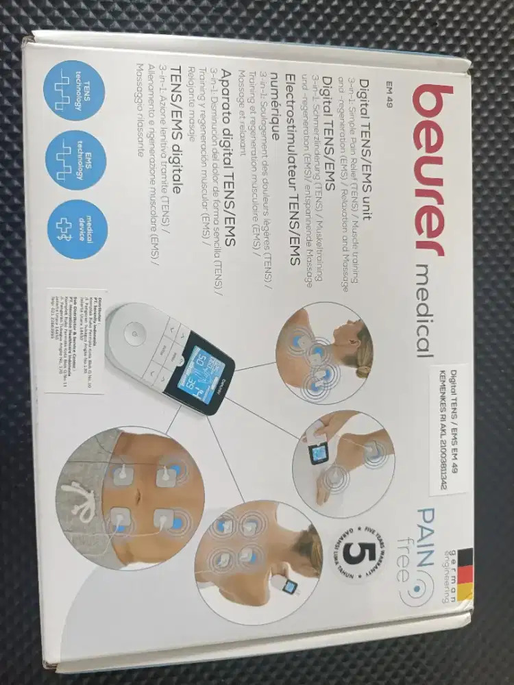 Beurer Digital TENS/EMS Unit EM 49 (Produk Jerman ORI)