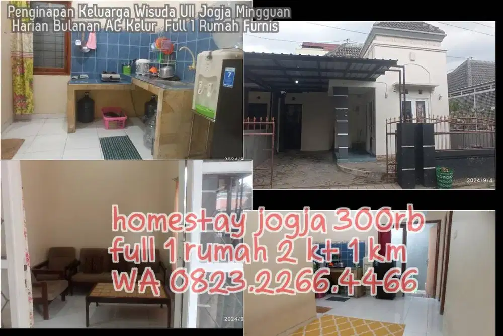 Penginapan Keluarga Wisuda UII Jogja Mingguan Harian Bulanan AC Kelur