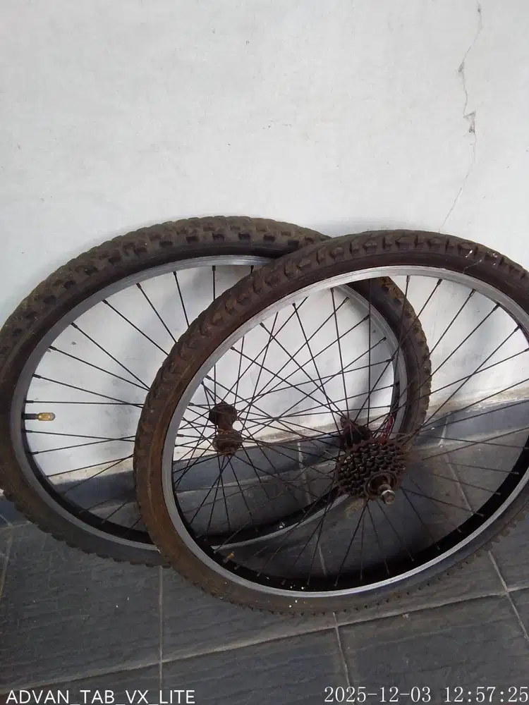 Wheelset rims velg 26 1.95 komplit, alloy, ringan & kuat
