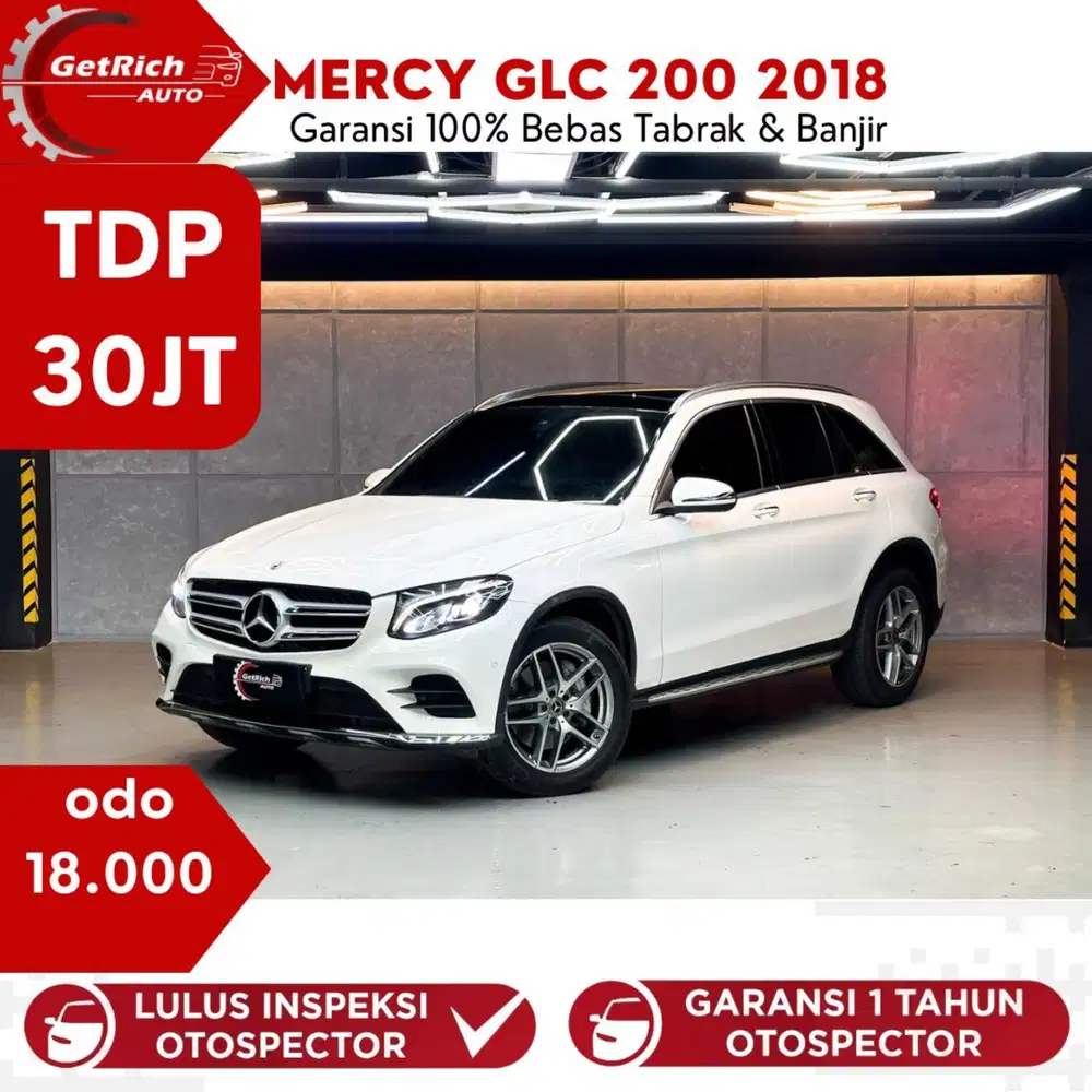 Low odo 18K!! Mercedes benz GLC 200 2018 AMG Putih