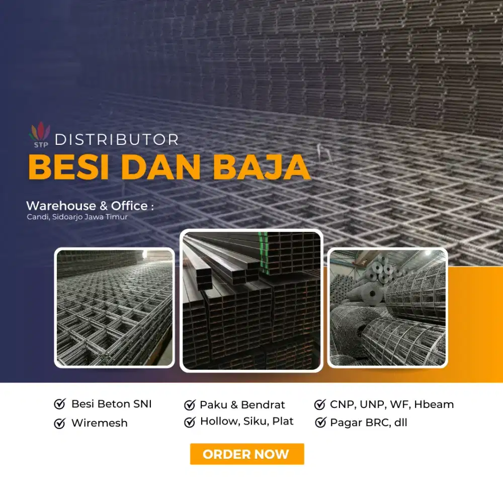 Besi beton dan wiremesh murah terlengkap siap kirim
