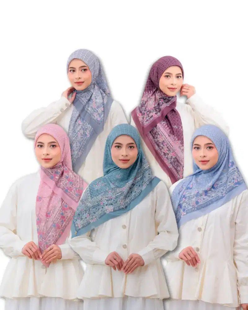 Hijab segi empat motif & polos