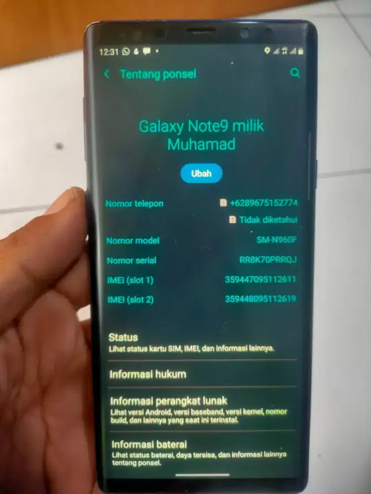 Samsung note 9 6/128