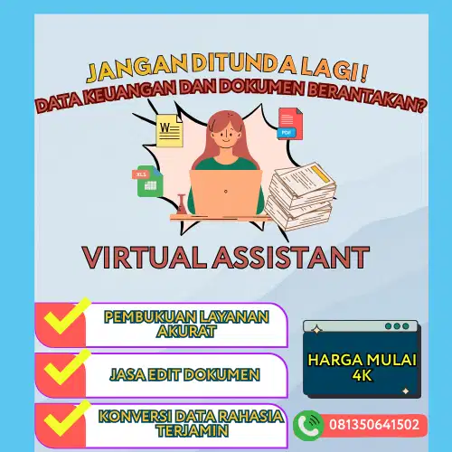 JASA PROFESIONAL PEMBUKUAN & ADMIN DATA AKURAT/ EDIT DOKUMEN
