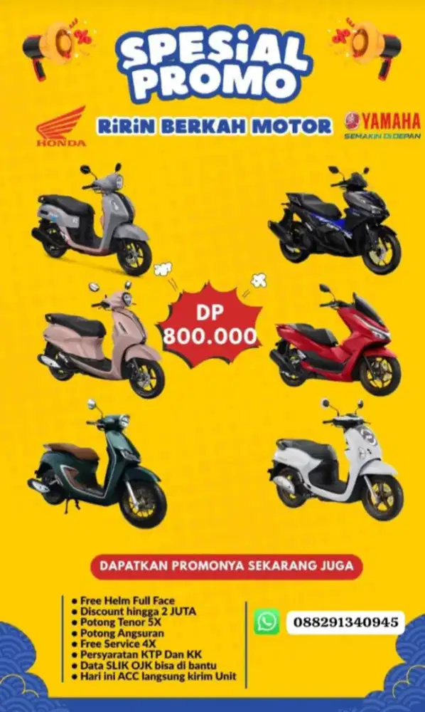 KREDIT MOTOR YAMAHA DAN HONDA