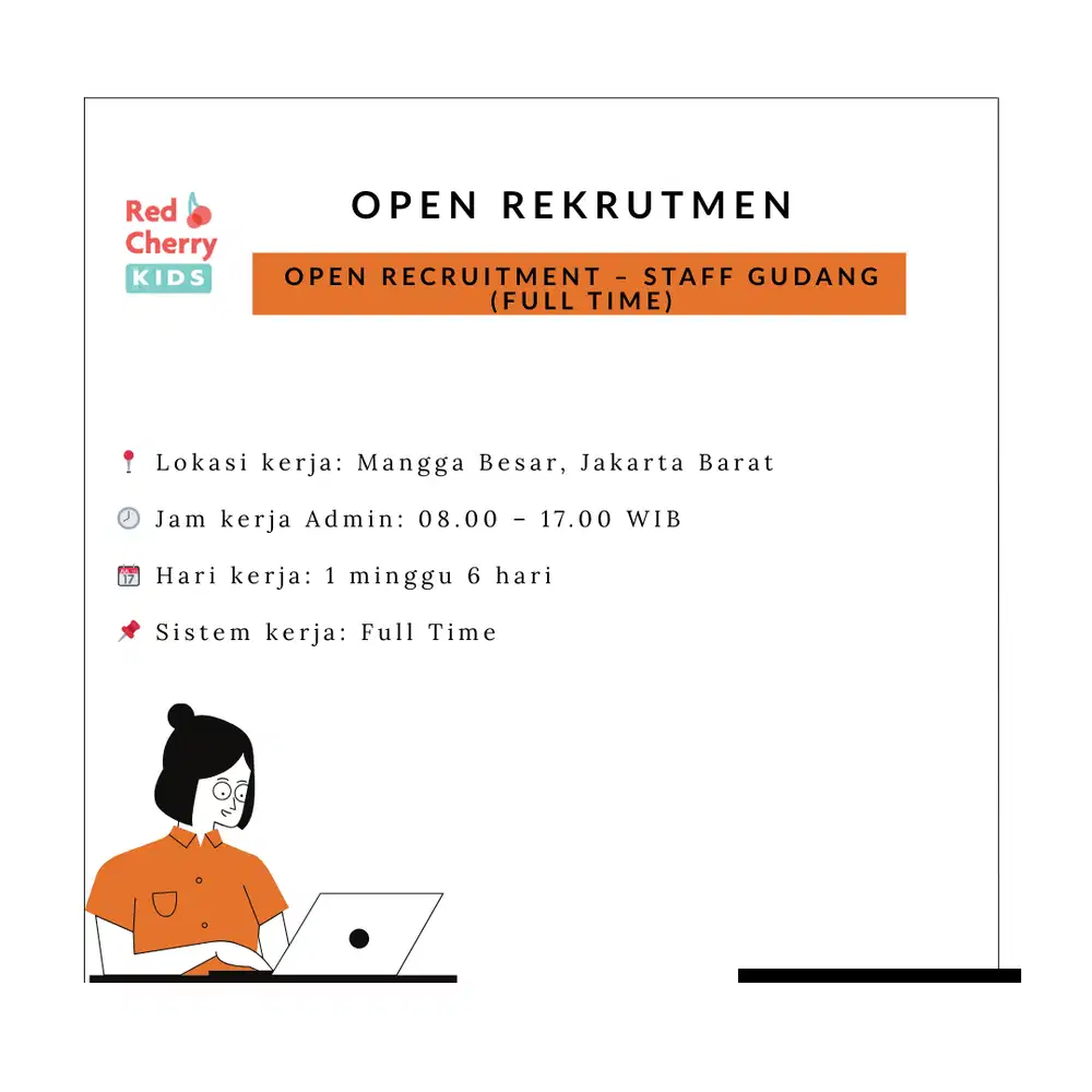 OPEN RECRUITMENT – STAFF GUDANG (FULL TIME)