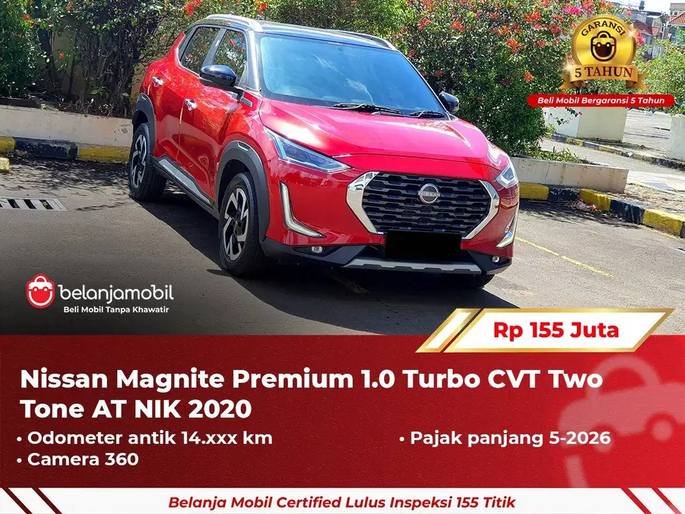 [ LOW KM ] Nissan Magnite Premium 1.0 Turbo Two Tone Merah 2020 2021